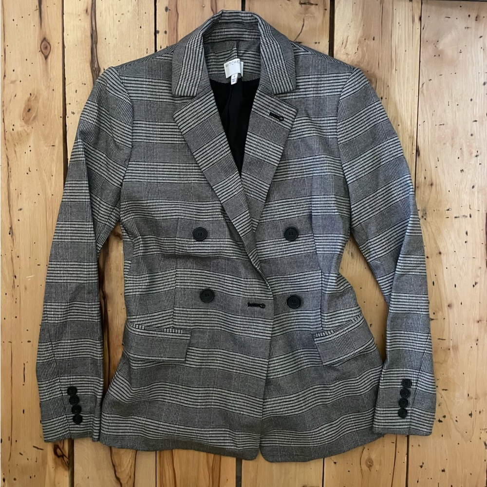 Plaid blazer and trouser set